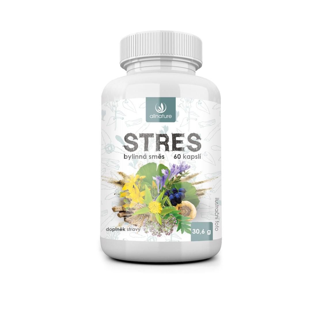 Péče o zdraví - Allnature Stres bylinný extrakt 60 kapslí