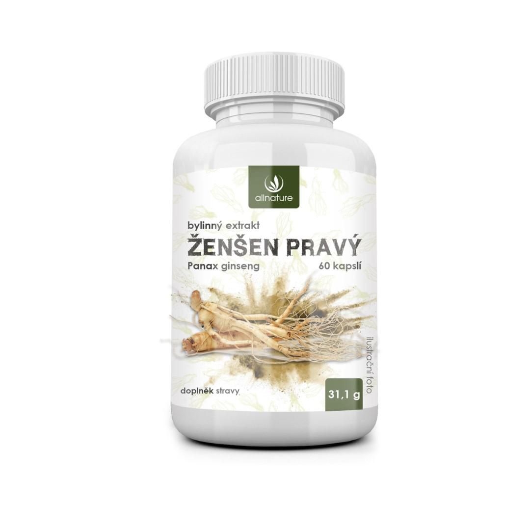 Péče o zdraví - Allnature Ženšen indický 500 mg 60 kapslí