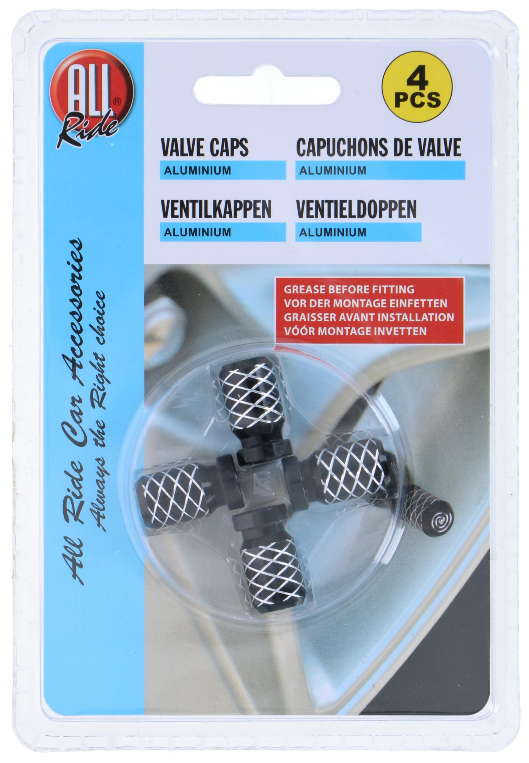 Auto-moto - Allride Čepičky na ventilky Spirála 4 ks