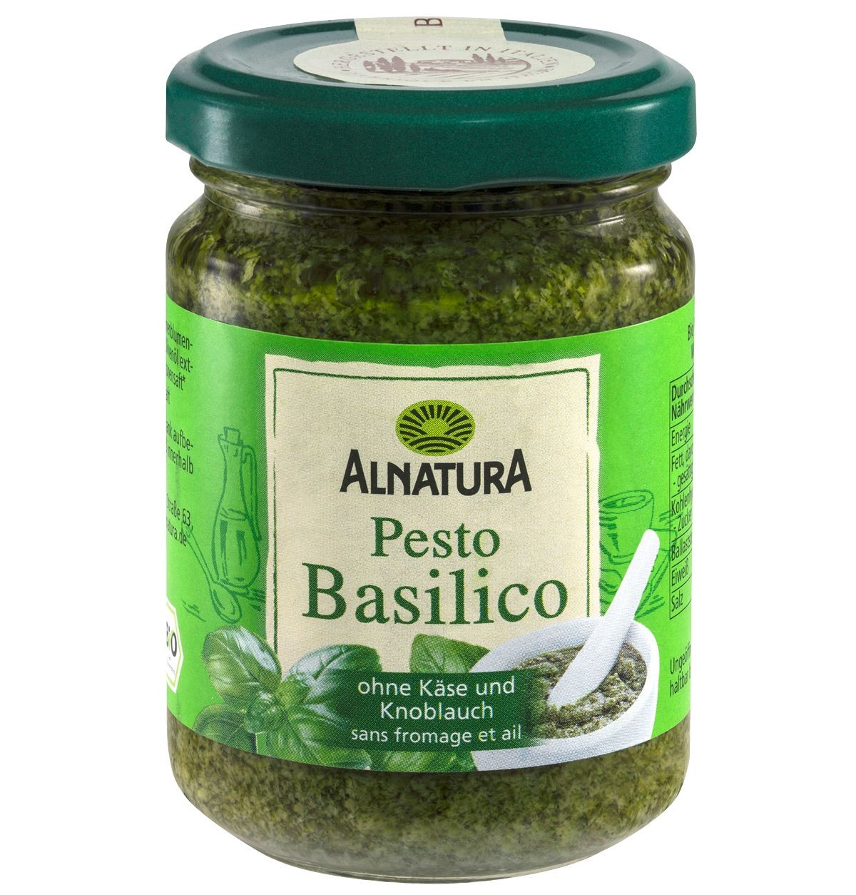 Trvanlivé potraviny - Alnatura BIO Bazalkové pesto 130 g
