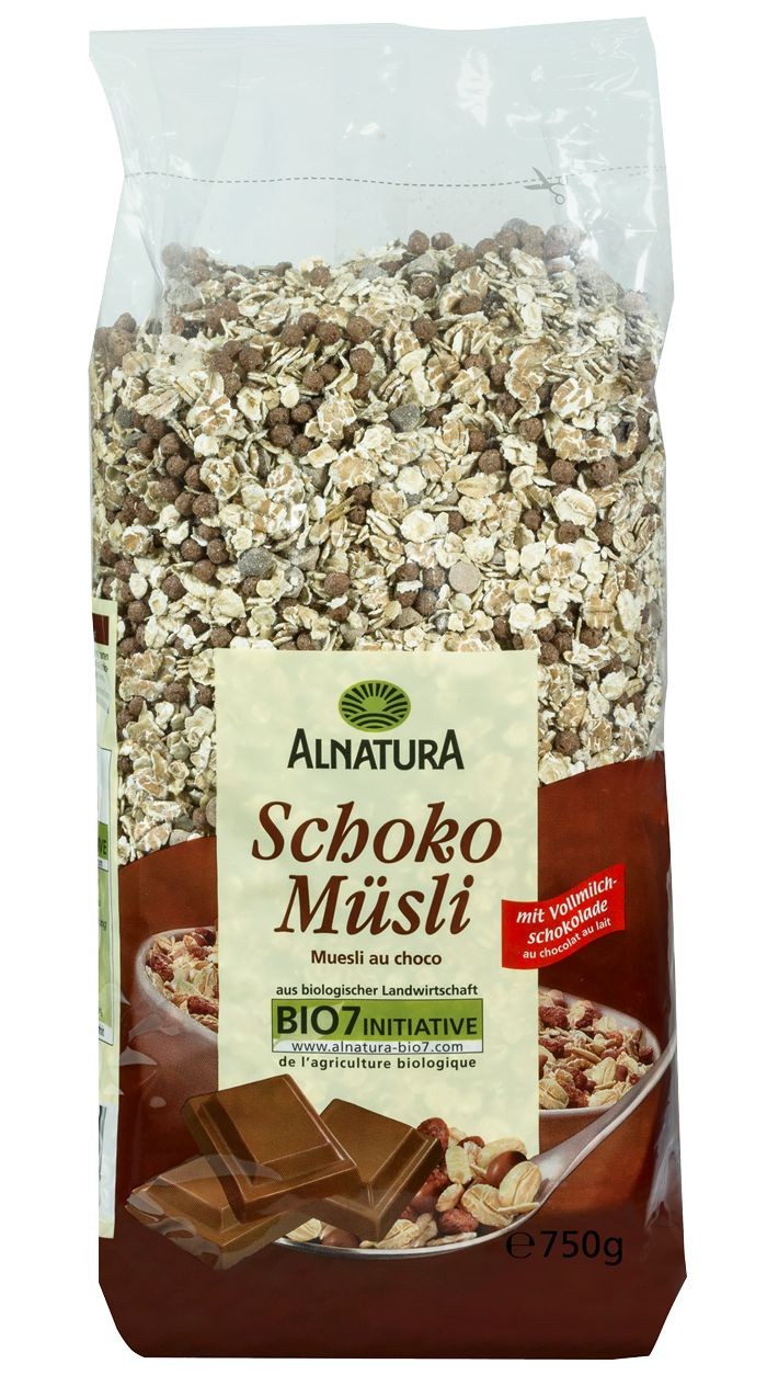 Trvanlivé potraviny - Alnatura BIO Čokoládové müsli 750 g