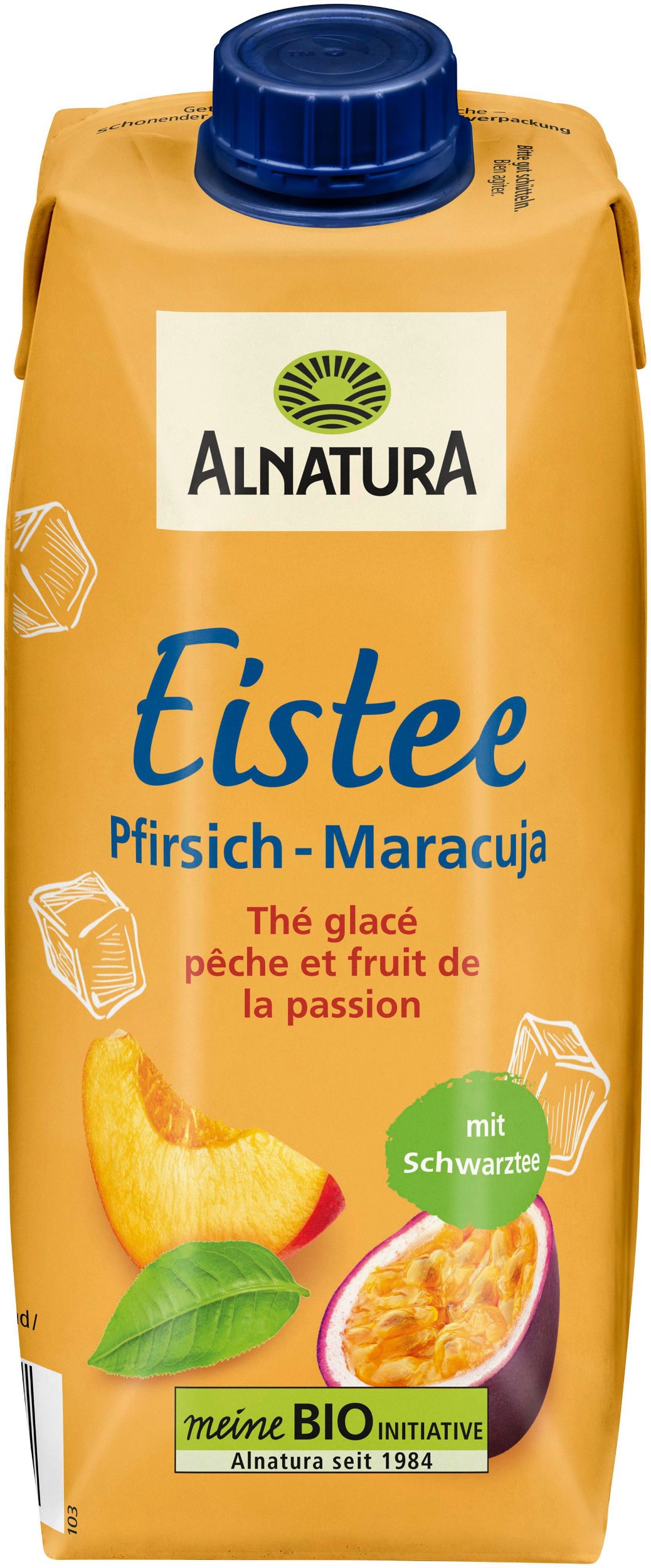 Nápoje - Alnatura BIO Ledový čaj broskev-maracuja 0,5 l