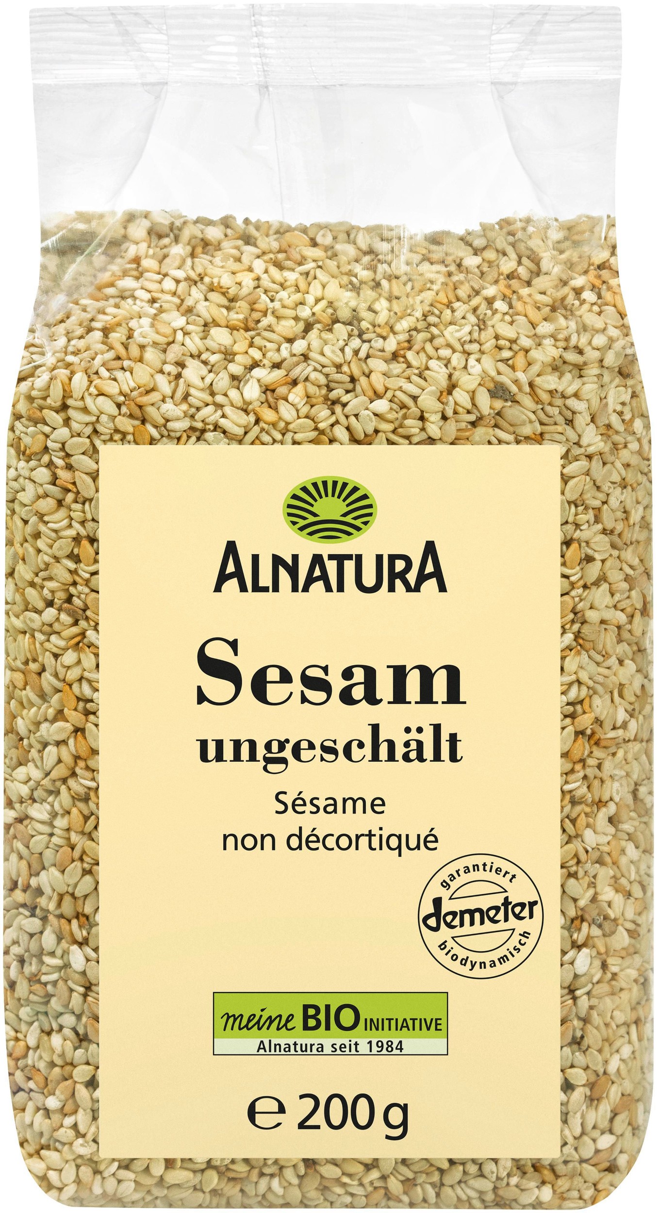 Trvanlivé potraviny - Alnatura Bio sezam neloupaný 200g