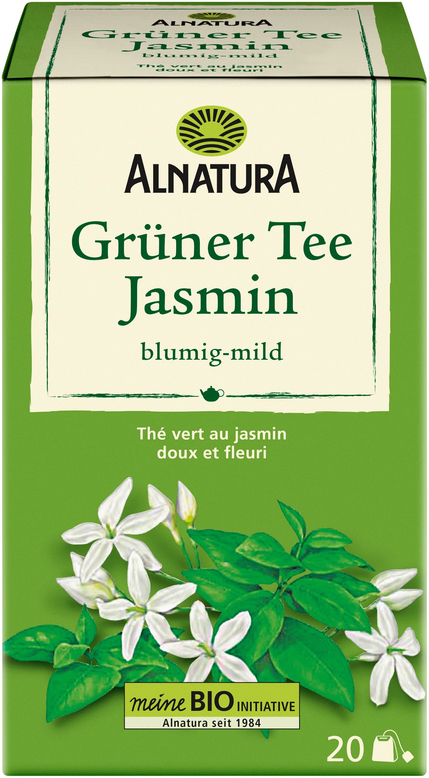 Zdravý svět - Alnatura BIO Zelený čaj Jasmín, 20 sáčků po 1,5 g, 30 g