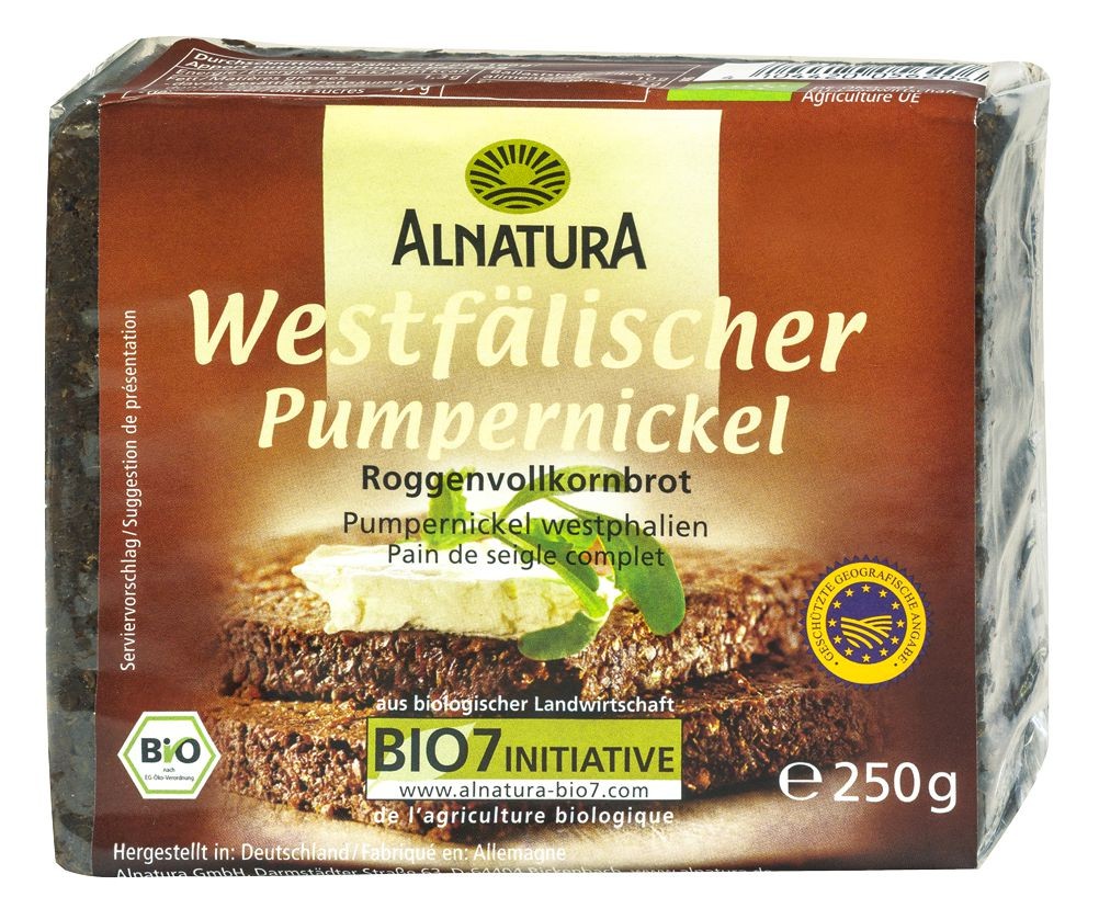 Zdravý svět - Alnatura BIO Žitný chléb Pumpernickel 250 g