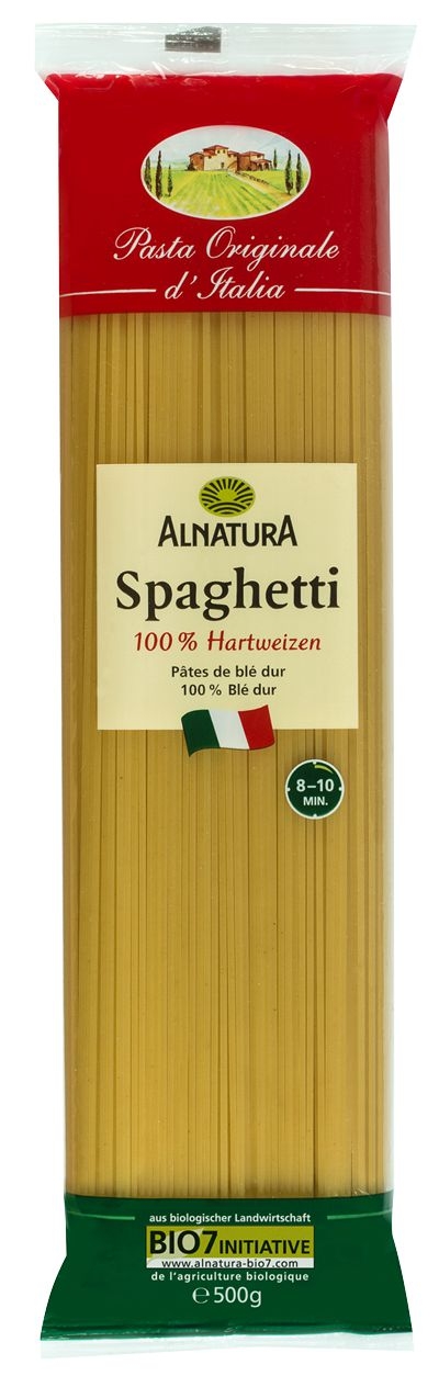 Trvanlivé potraviny - Alnatura Špagheti BIO semolinové 500 g