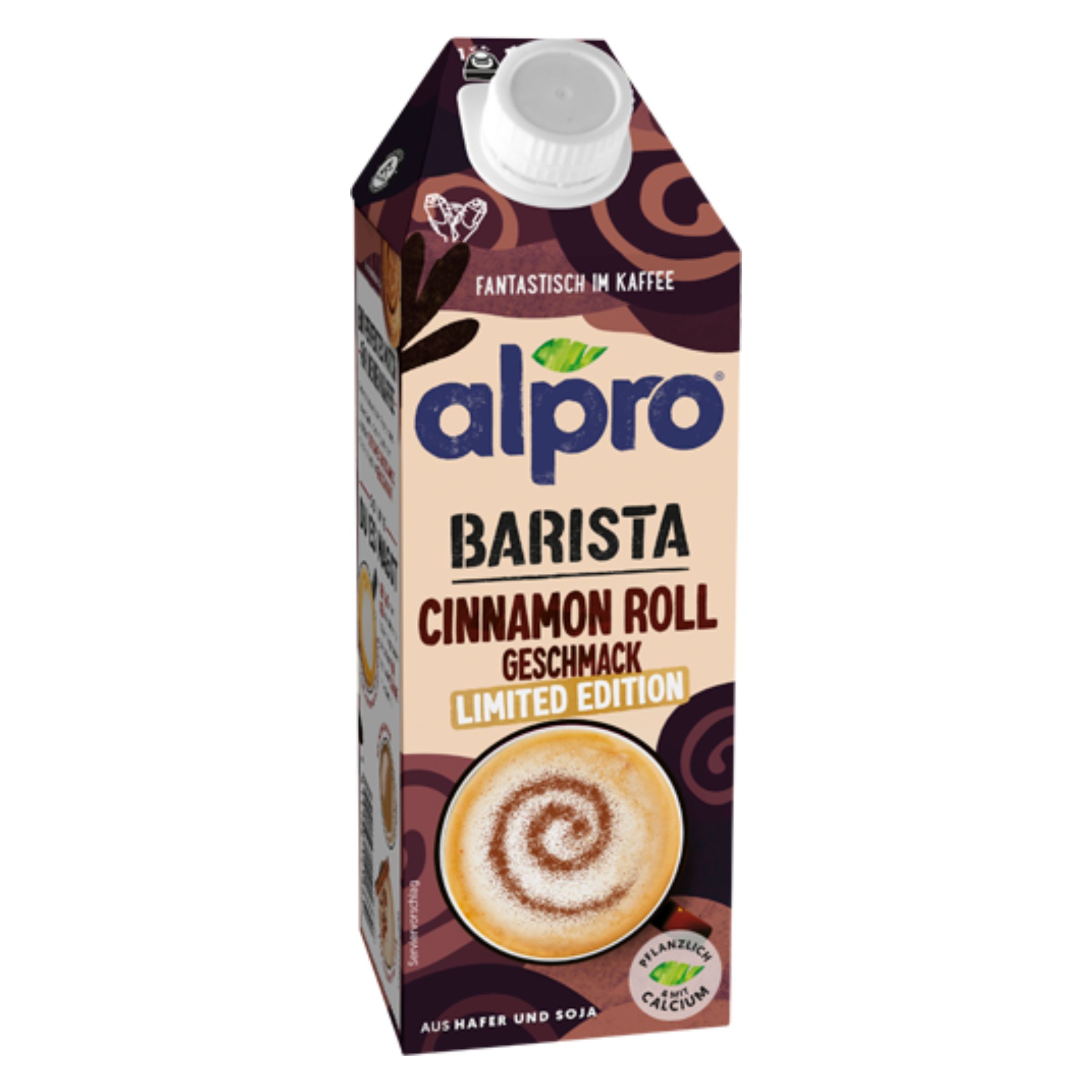 ALPRO Barista Ovesno-sójový nápoj s příchutí skořicové rolky 750ml-1
