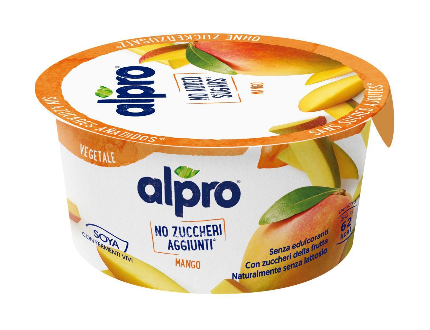 ALPRO Sójový fermentovaný výrobek bez přidaného cukru Mango 135g-0