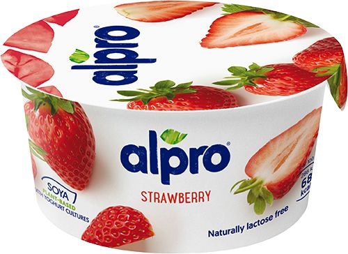 ALPRO Sójový fermentovaný výrobek Jahoda 150g-0