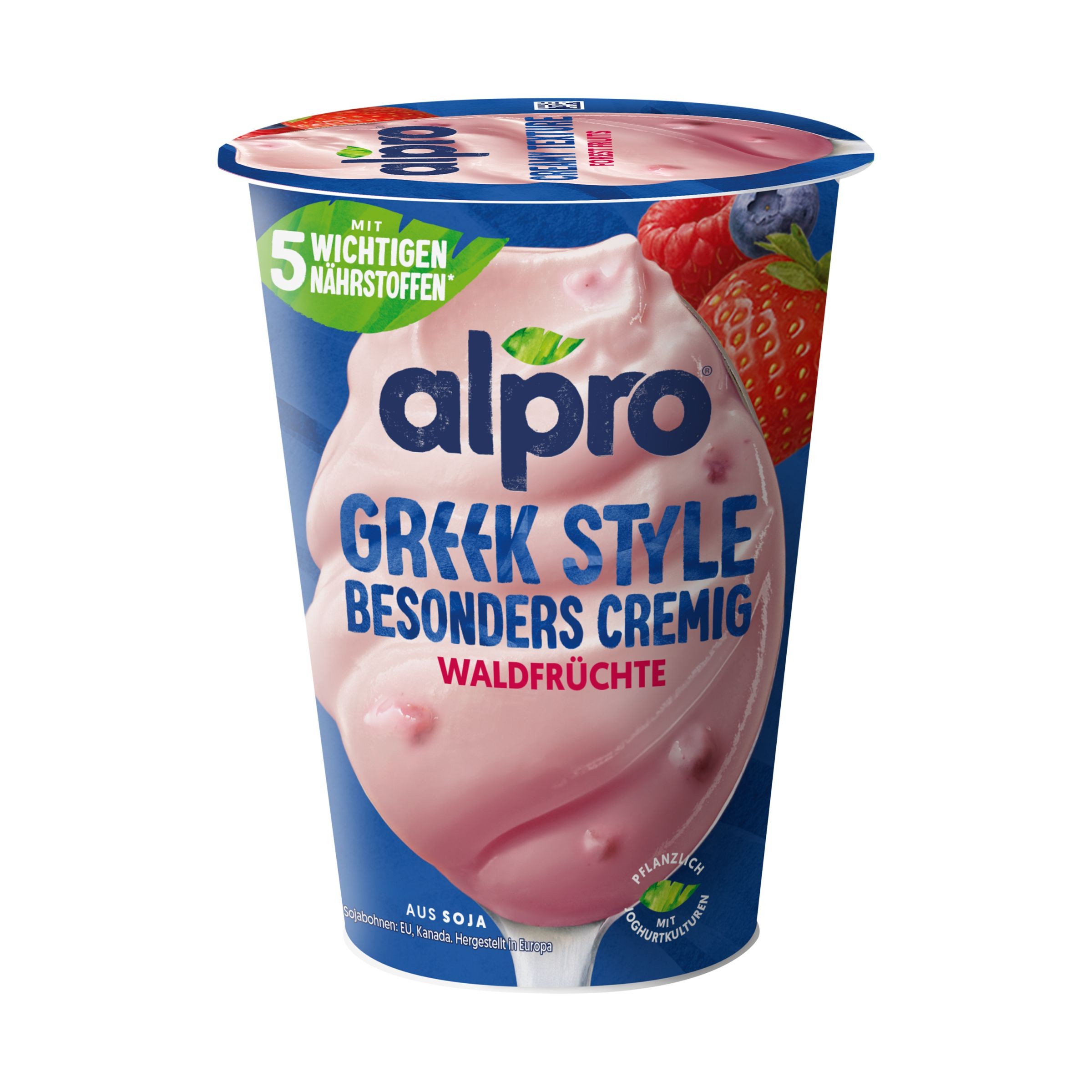 Zdravý svět - Alpro sójový fermentovaný výrobek řeckého stylu - lesní ovoce 400g