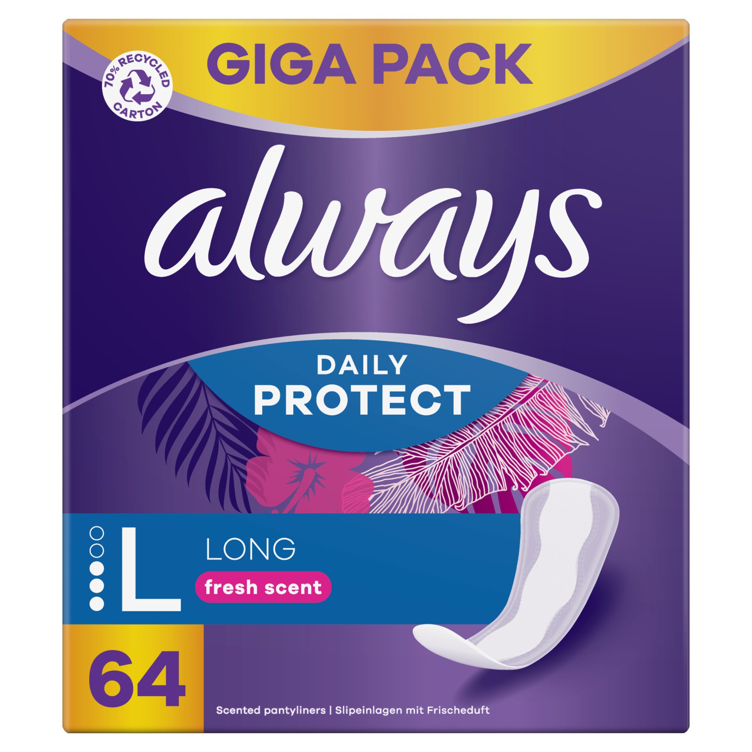 Drogerie a kosmetika - Always Daily Protect Fresh Scent 64ks