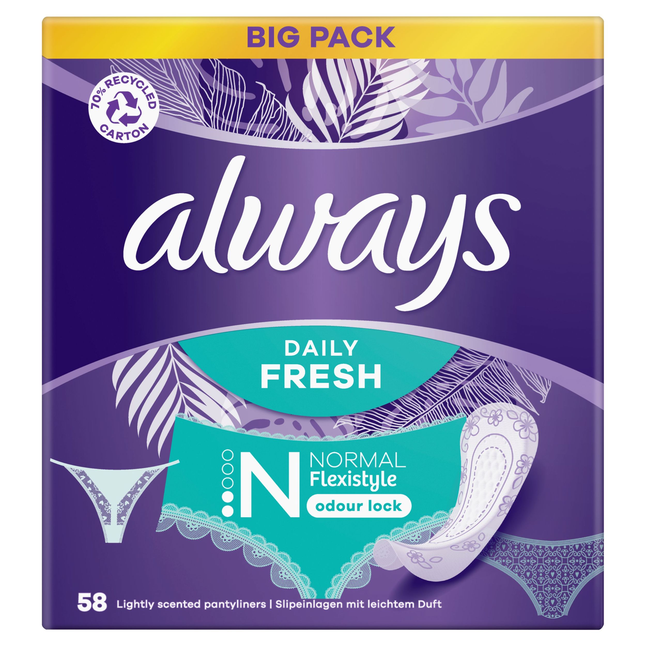Drogerie a kosmetika - Always liners Fresh&Protect 58ks