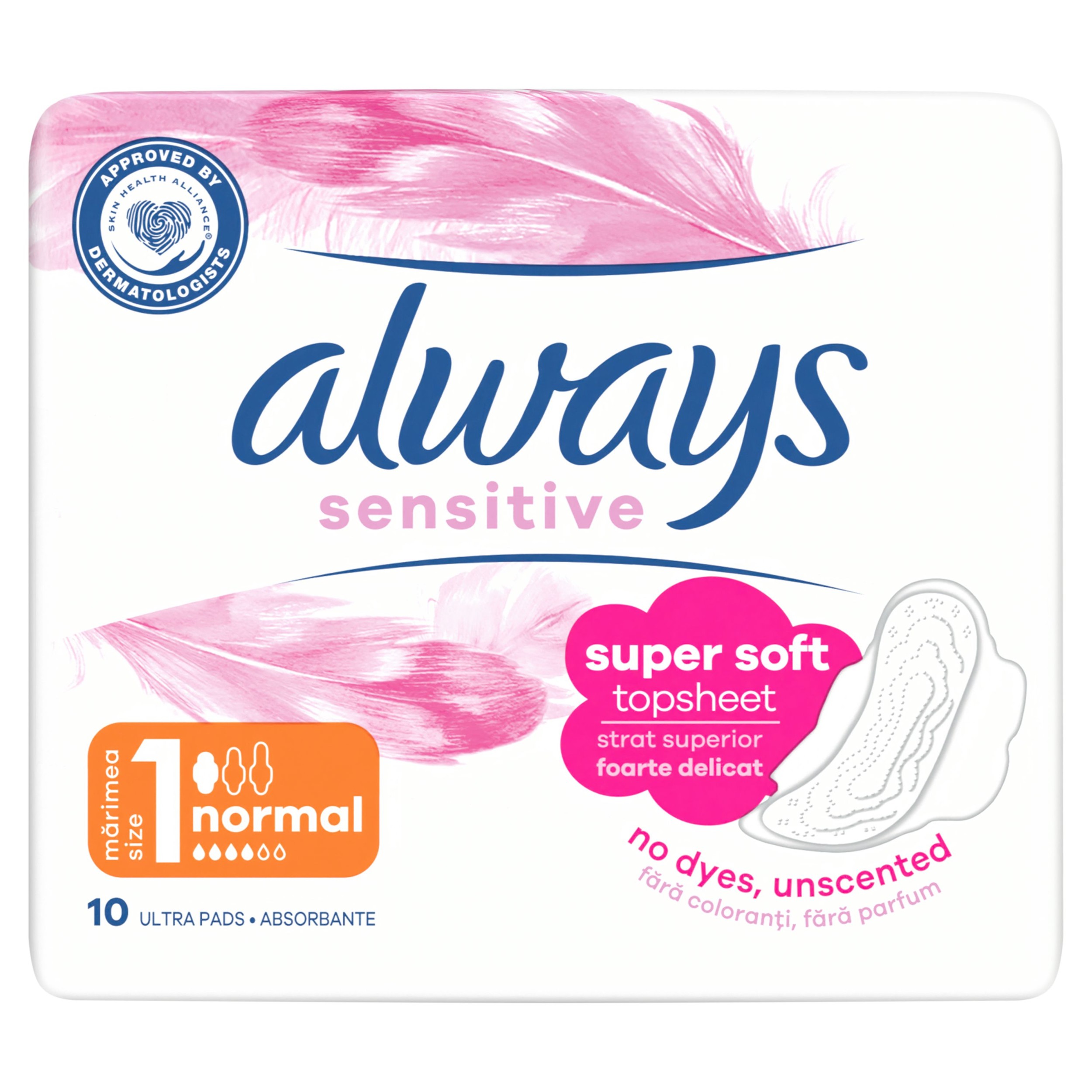 Drogerie a kosmetika - Always Sens Vložky Normal Křídlo 10kusů