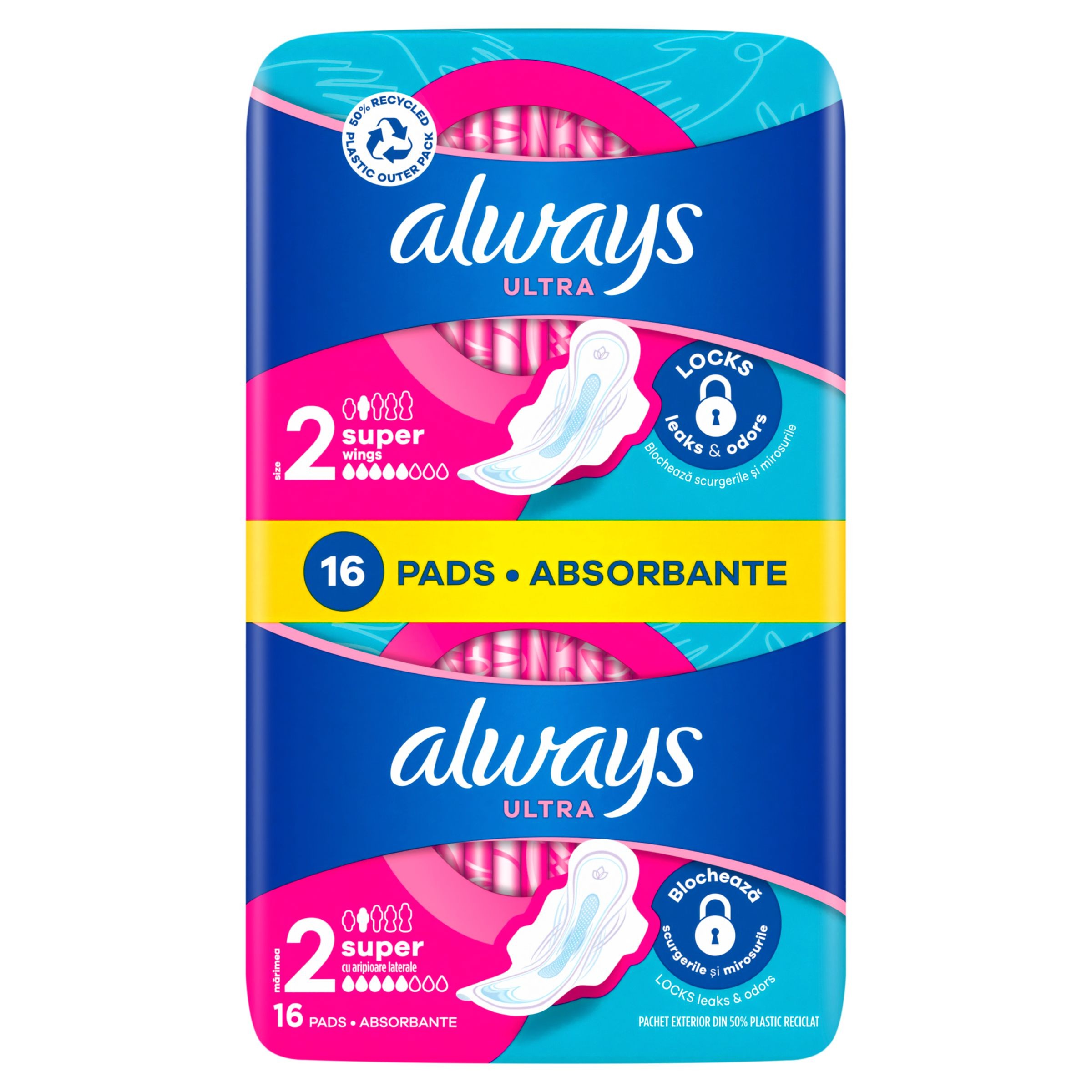 Drogerie a kosmetika - Always Ultra Den Hygienické vložky Long velikost 2 křidélka 16 ks