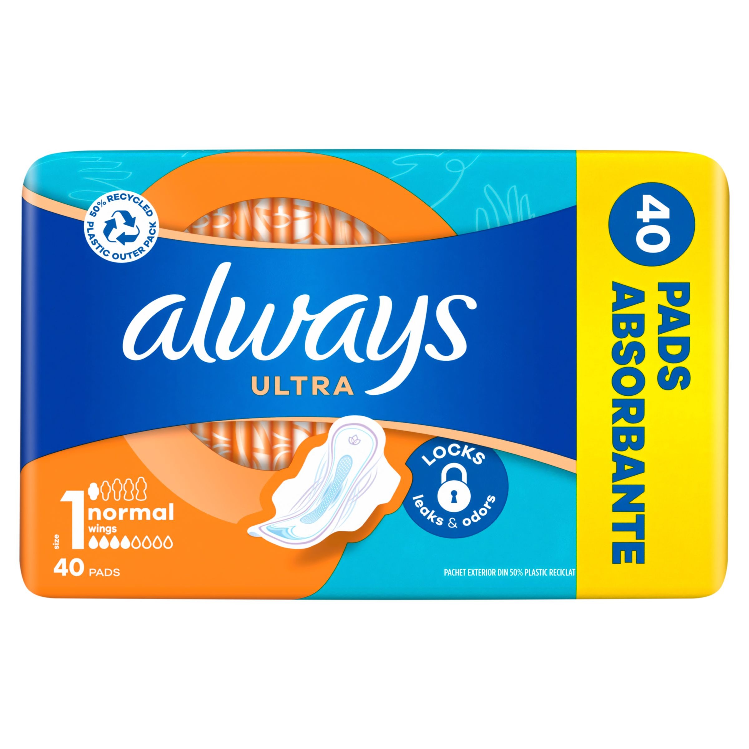 Drogerie a kosmetika - Always Ultra Den Hygienické vložky normal velikost 1 křidélka 40 ks