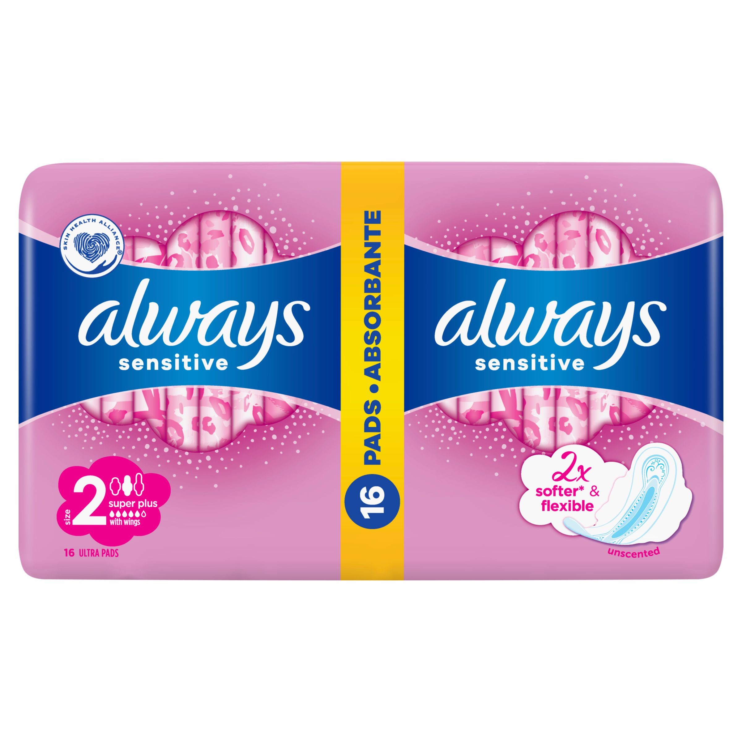 Drogerie a kosmetika - Always Ultra Sensitive Super Plus Vložky s křidélky velikost 2 16 ks