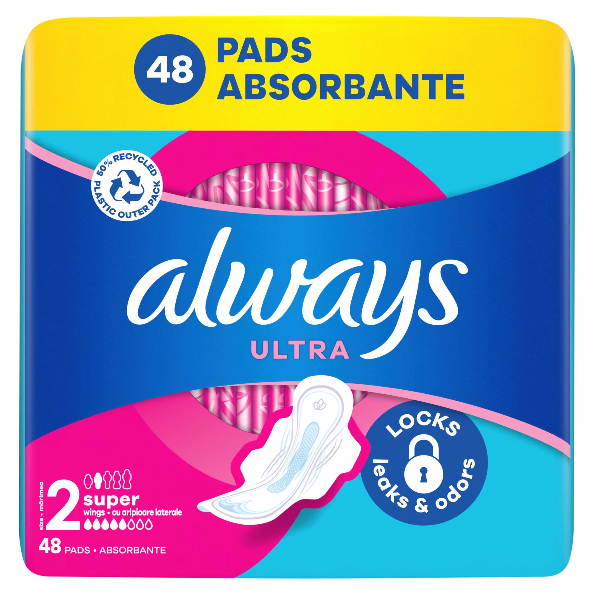 Drogerie a kosmetika - Always Ultra Vložky Dlouhé křídlo 48ks