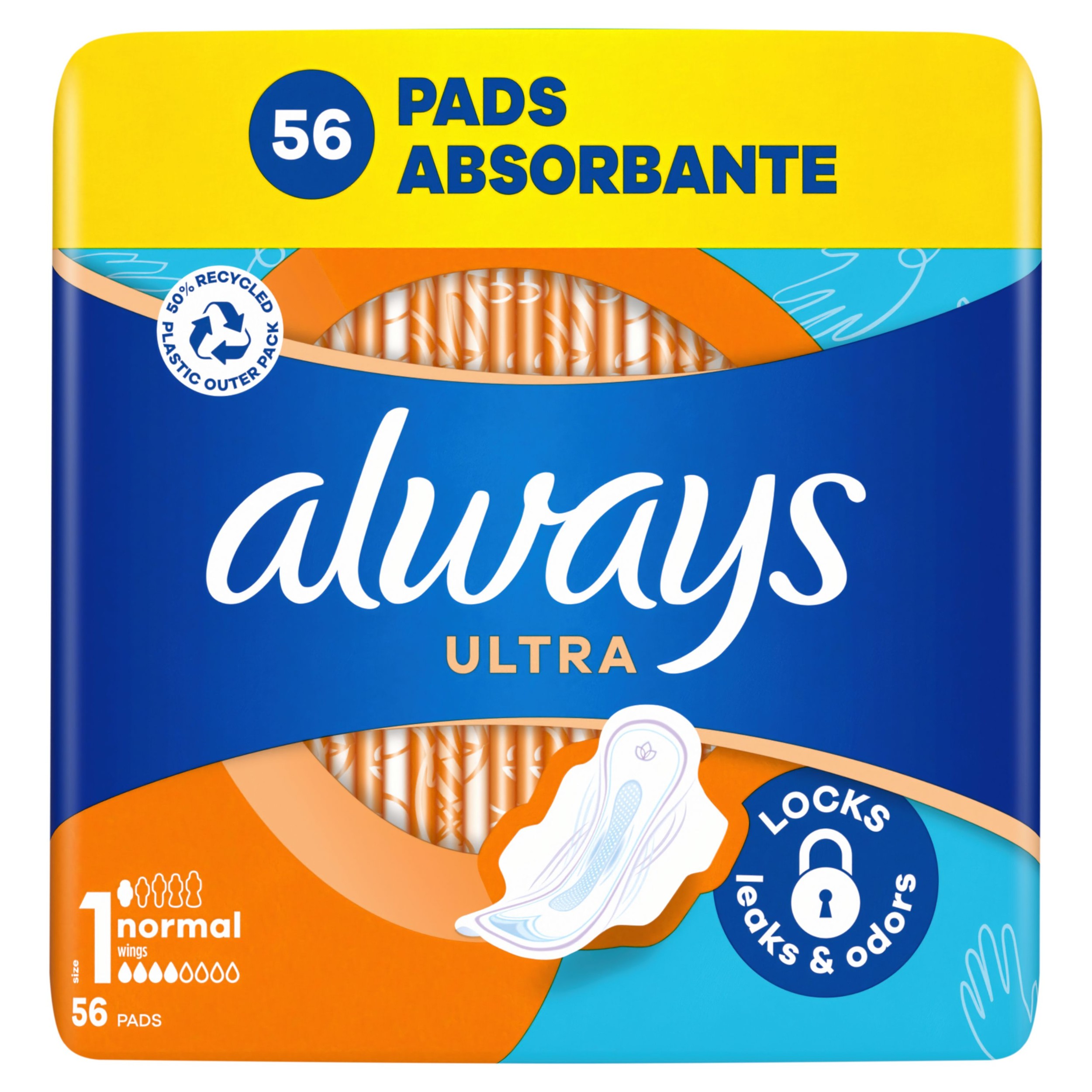 Drogerie a kosmetika - Always Ultra Vložky Normální křídlo 56ks