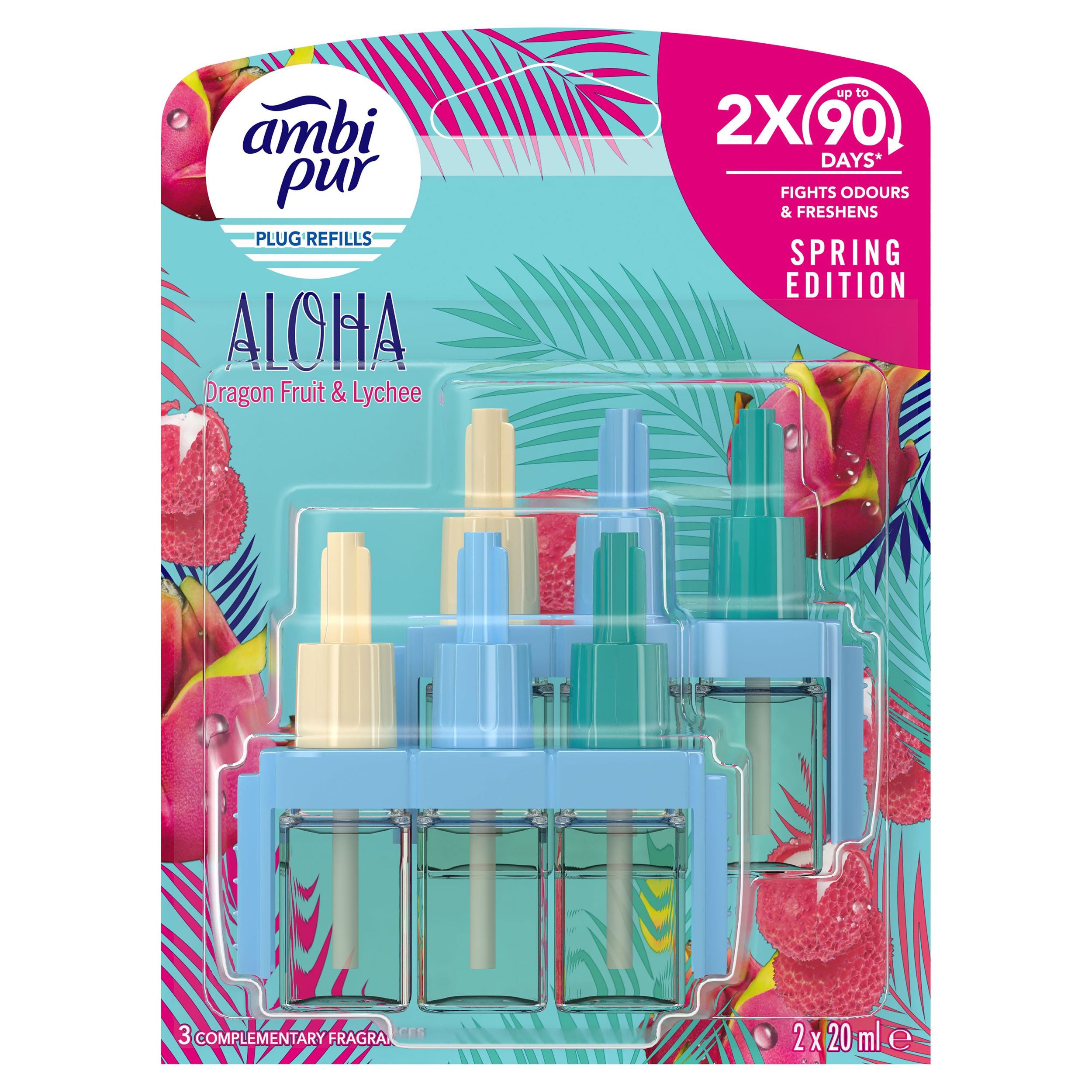 Drogerie a kosmetika - Ambi Pur 3Vol Náplň Elekt Osv Aloha 2x20ml