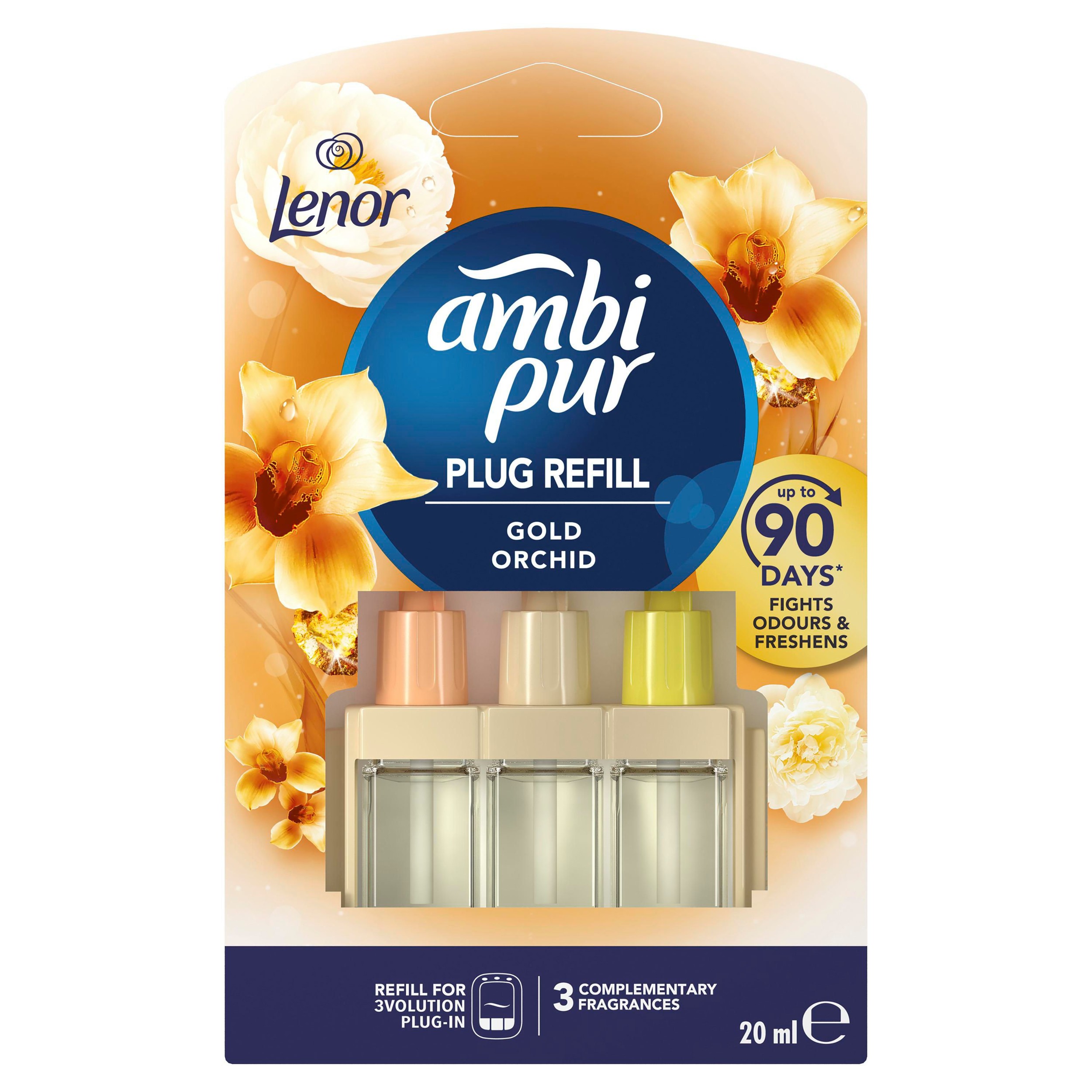 Drogerie a kosmetika - Ambi Pur 3Volution Gold Orchid Náhradní náplň do osvěžovače vzduchu 20ml