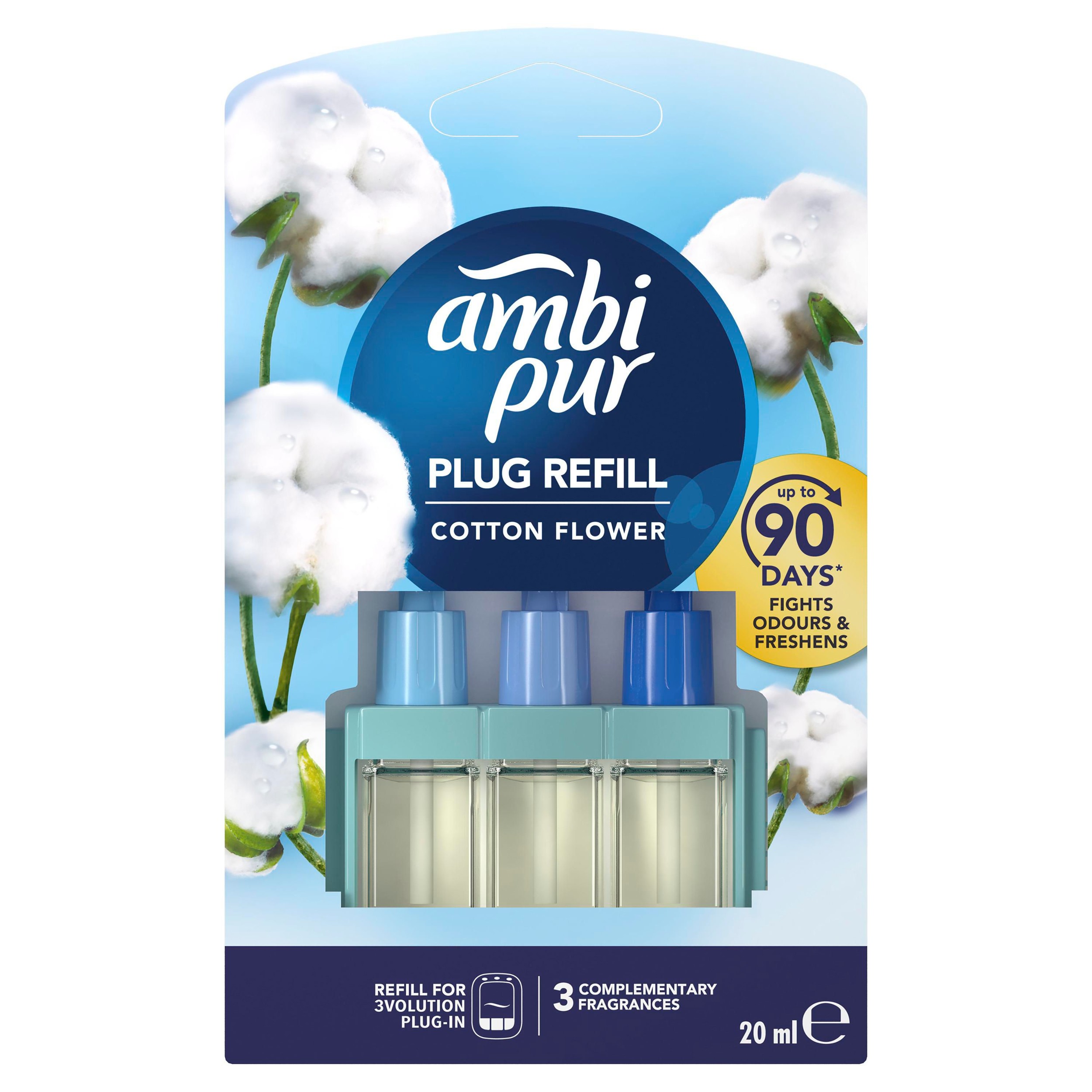 Drogerie a kosmetika - Ambi Pur 3Volution náhradní náplň Cotton 20 ml