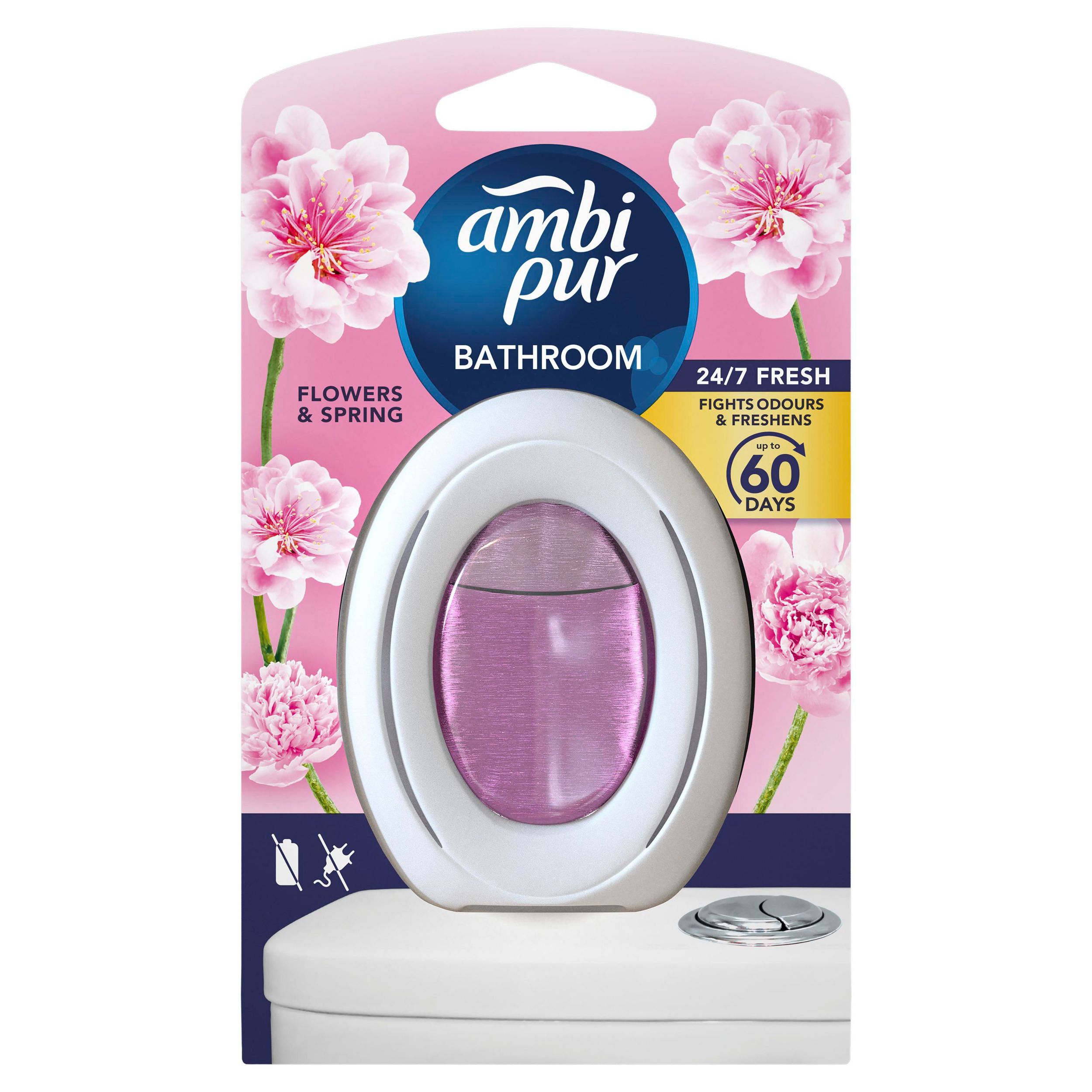 Drogerie a kosmetika - Ambi Pur Bathroom Flowers and Spring osvěžovač vzduchu 1 ks