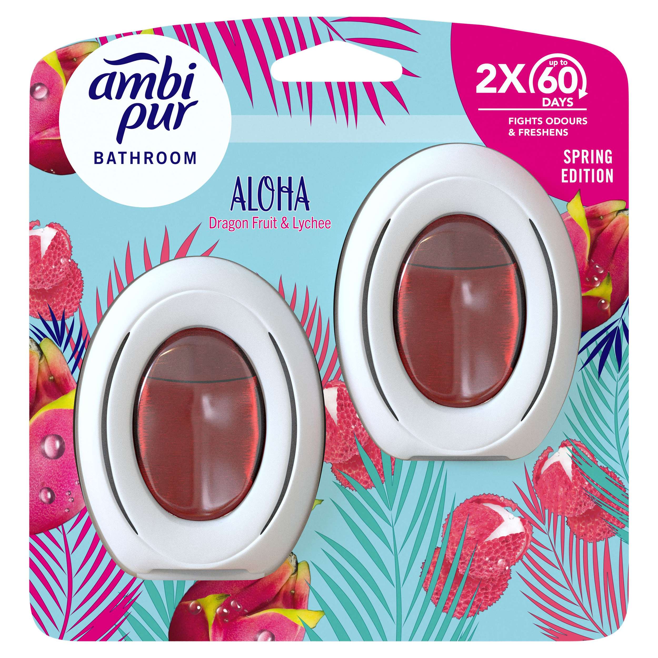 Drogerie a kosmetika - Ambi Pur Merlion Duo Aloha Dragon Fruit & Lytchee 2ks
