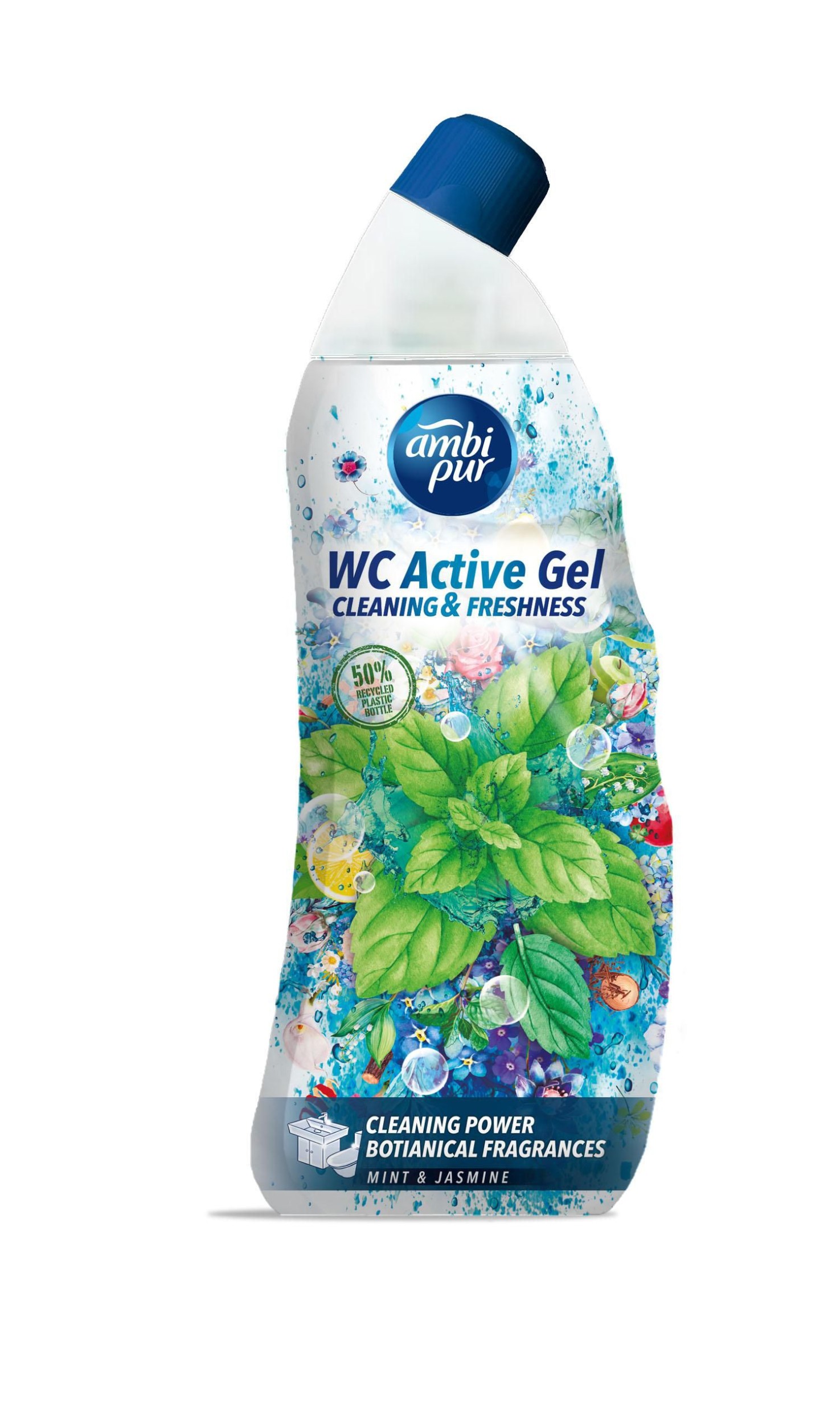 Drogerie a kosmetika - Ambipur WC Active gel máta & jasmín 750ml