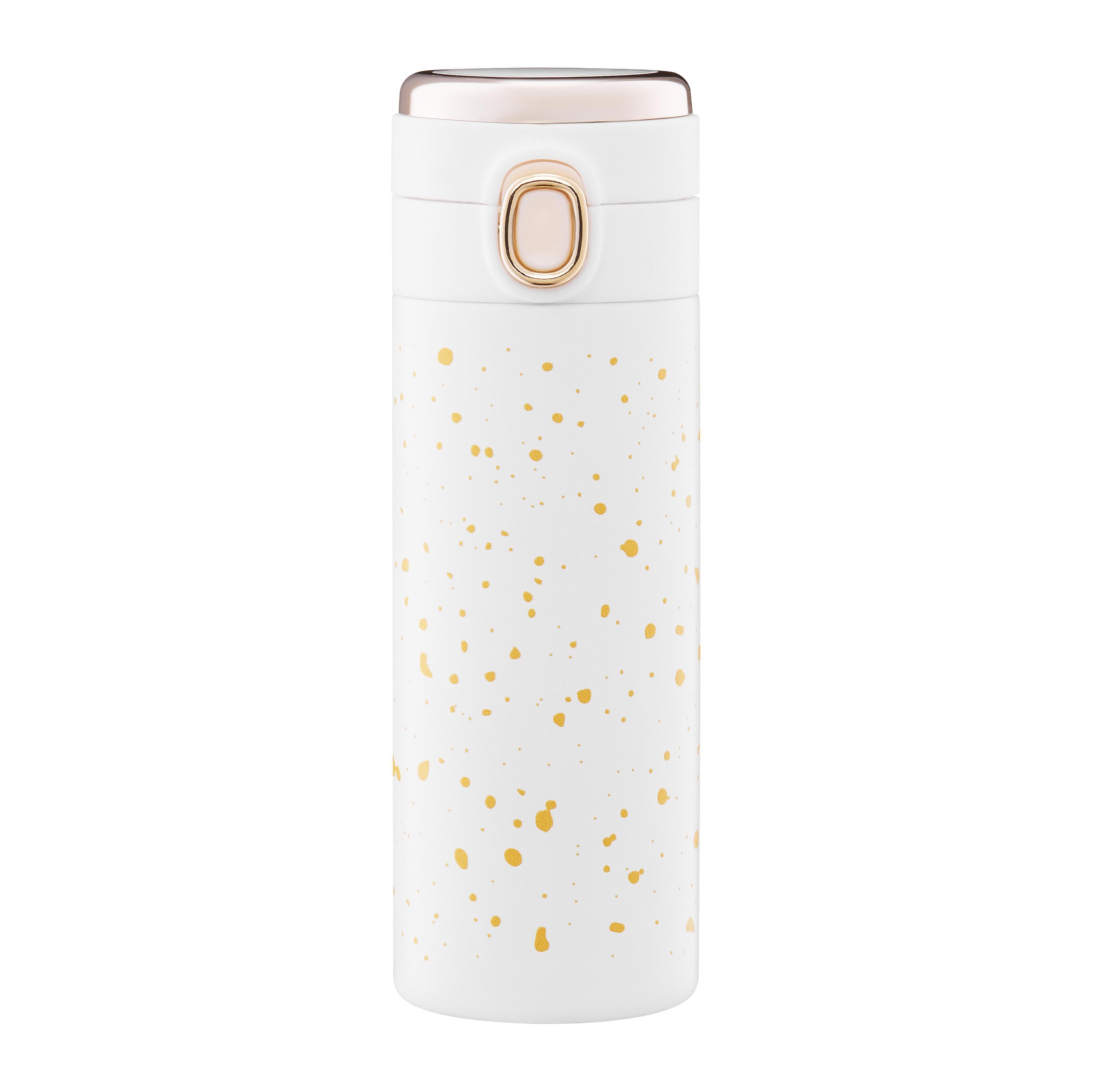 Domácnost a Zahrada - AMBITION Termohrnek s pojistkou 350 ml bílý MARBLE