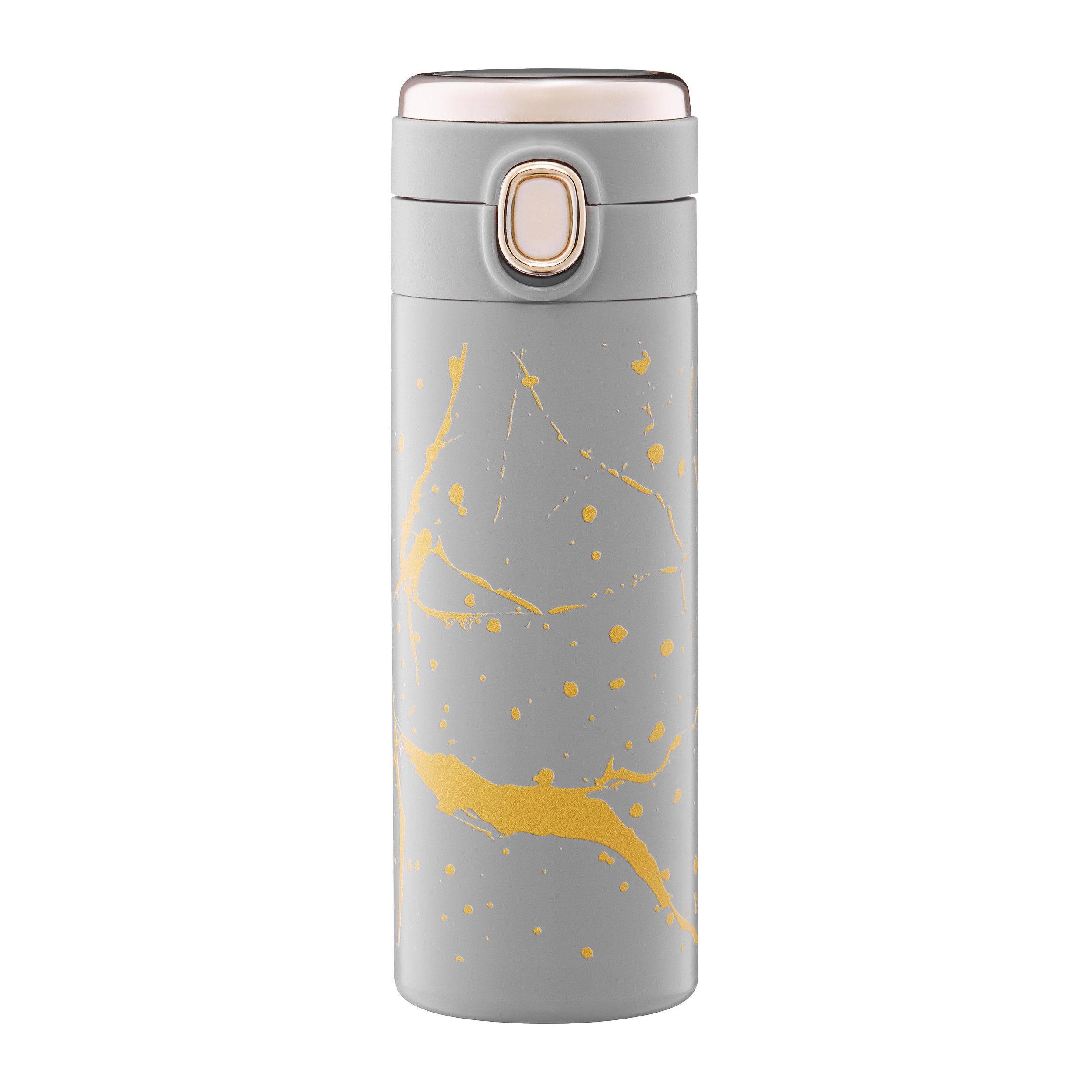 Domácnost a Zahrada - AMBITION Termohrnek s pojistkou 350 ml šedý MARBLE