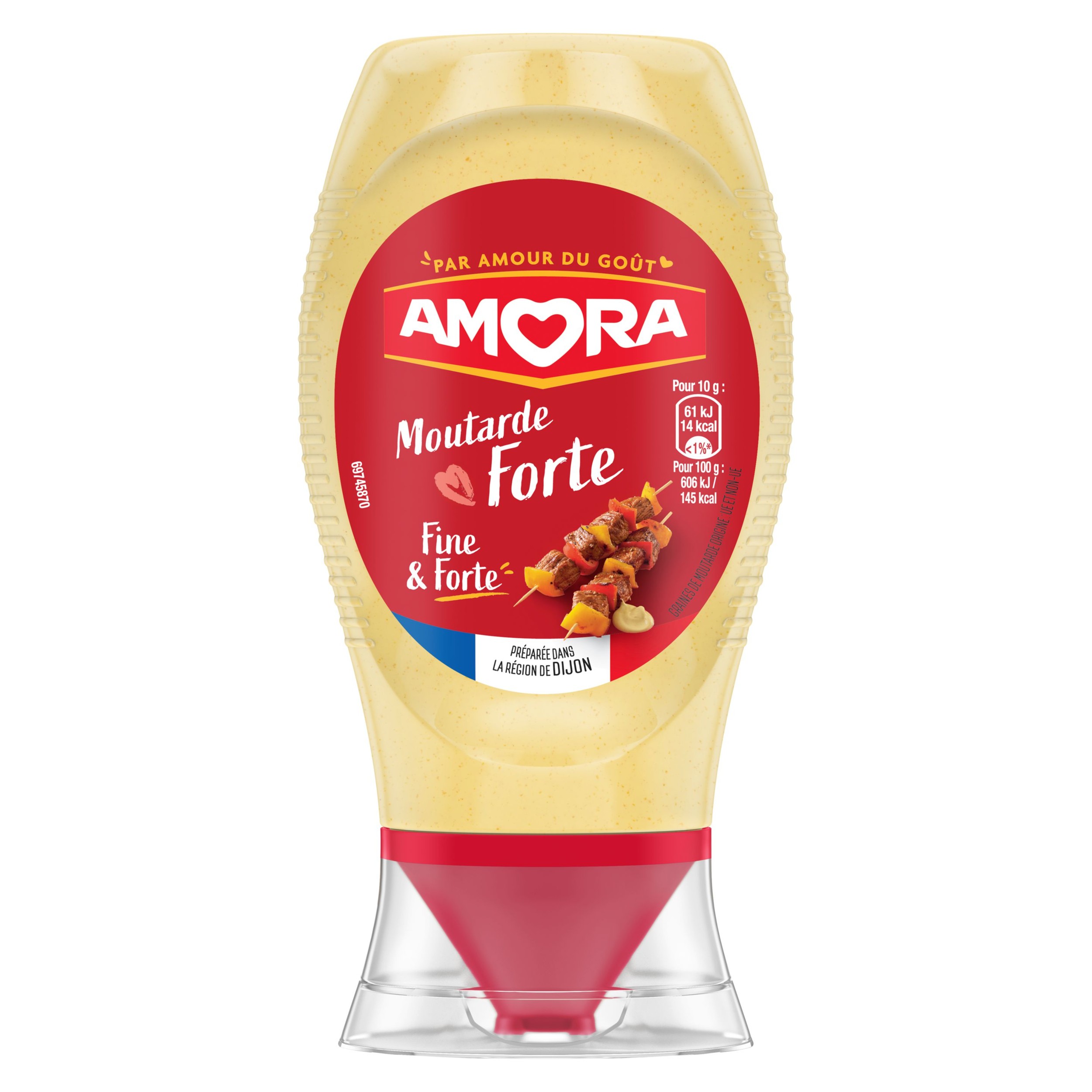 Trvanlivé potraviny - Amora Dijonská hořčice ostrá Squeeze 265 g