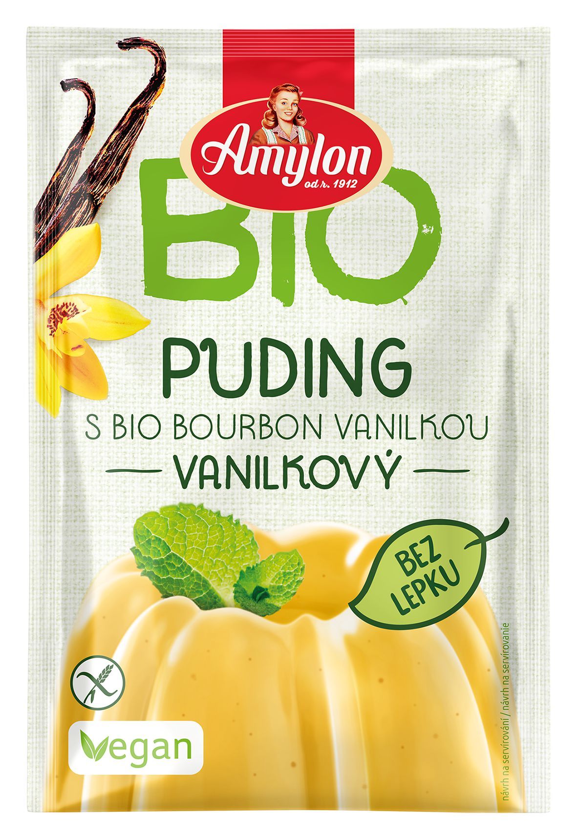 Trvanlivé potraviny - Amylon BIO Puding vanilkový bez lepku 40 g