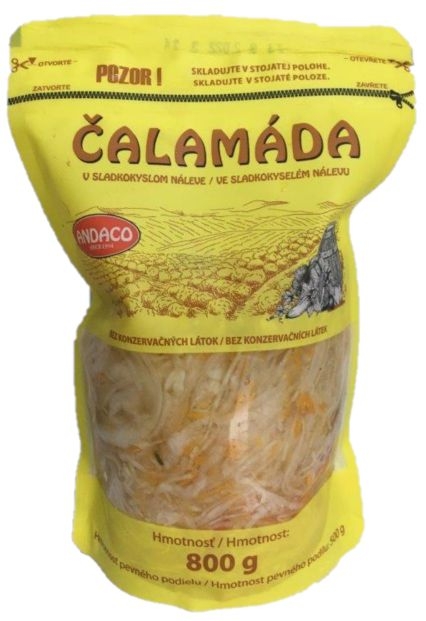 Ovoce a zelenina - Andaco Čalamáda ve sladkokyselém nálevu bez konzervačních látek 800 g