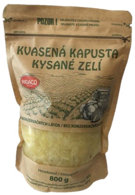 Ovoce a zelenina - Andaco Kysané zelí bez konzervačních látek 800 g