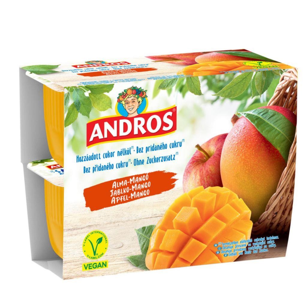 Zdravý svět - Andros Jablkovo-mangové pyré bez přidaného cukru 4 x 100 g