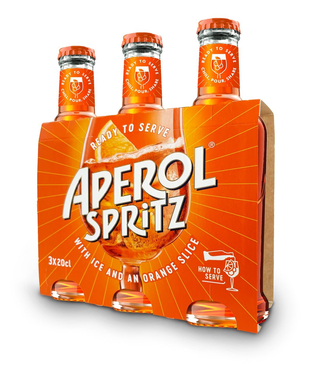 Trvanlivé potraviny - Aperol Spritz RTS Bitter 9% 3 x 0,2 l