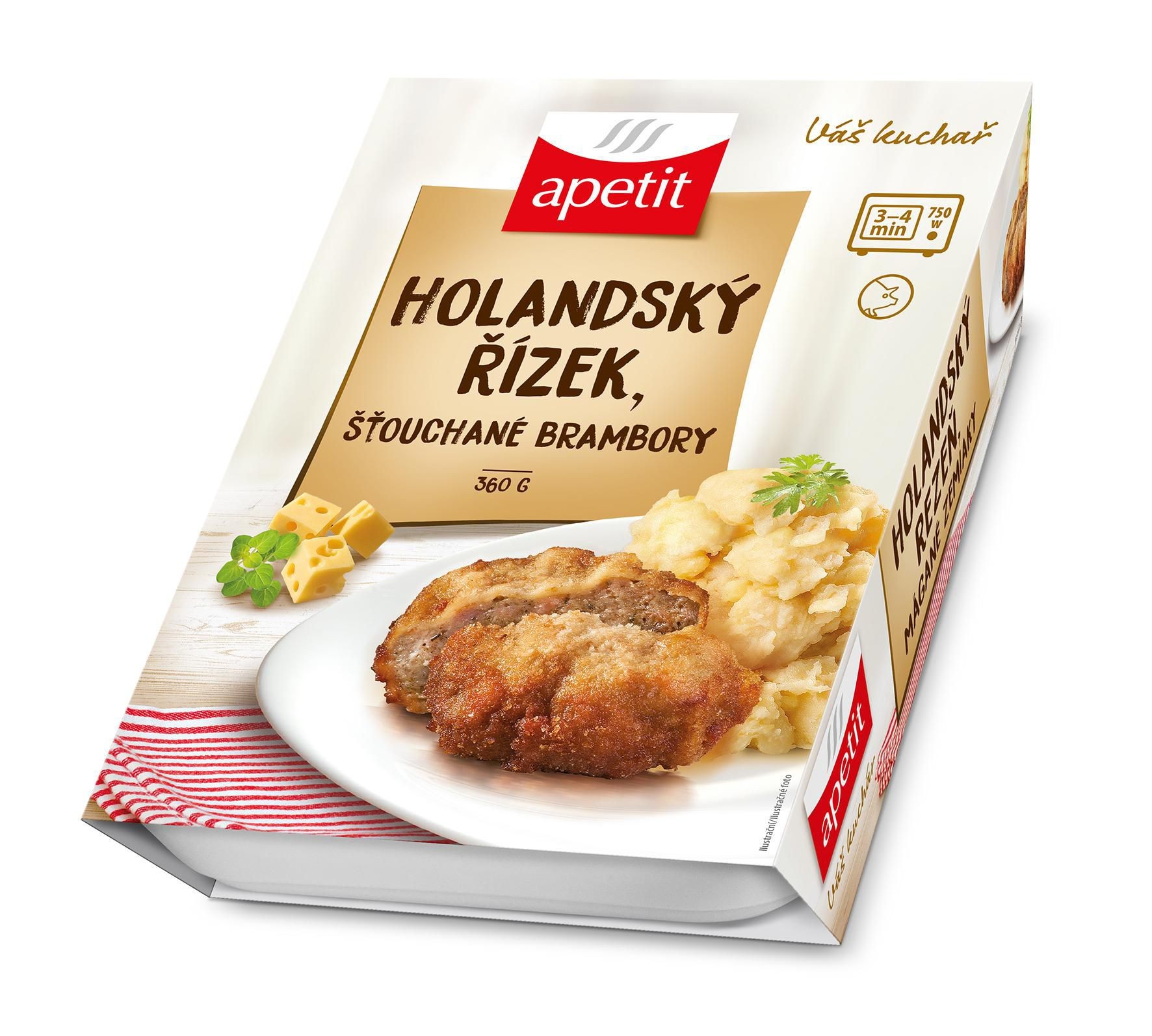 Hotová jídla - Apetit Holandský řízek, šťouchané brambory 360g