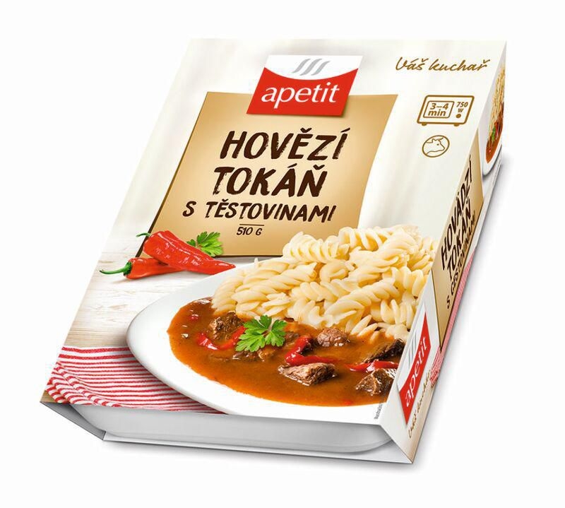 Hotová jídla - Apetit Hovězí tokáň těstoviny 510 g
