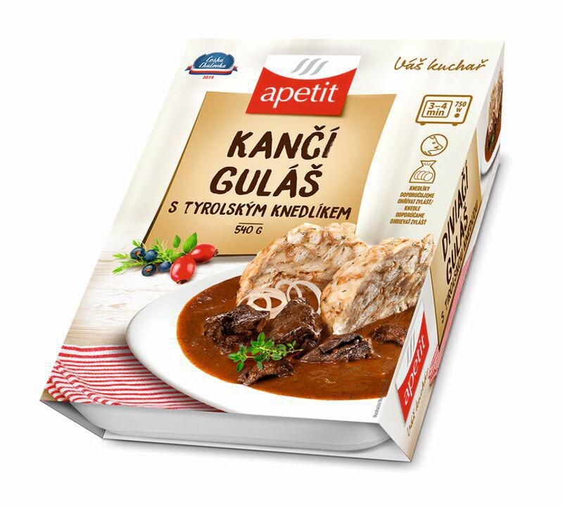 Hotová jídla - Apetit Kančí guláš, tyrolský knedlík 540g
