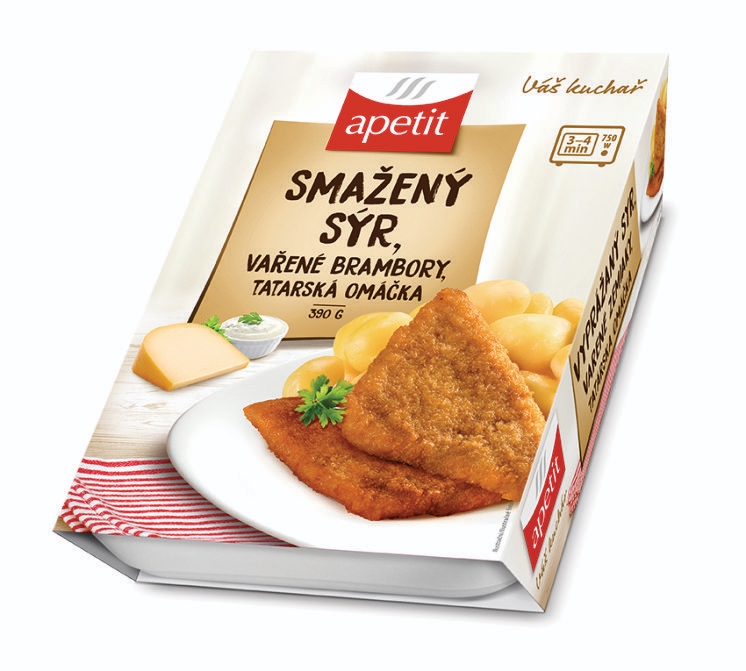 Hotová jídla - Apetit Smažený sýr , vař.brambory, tatar.omáčka 390g