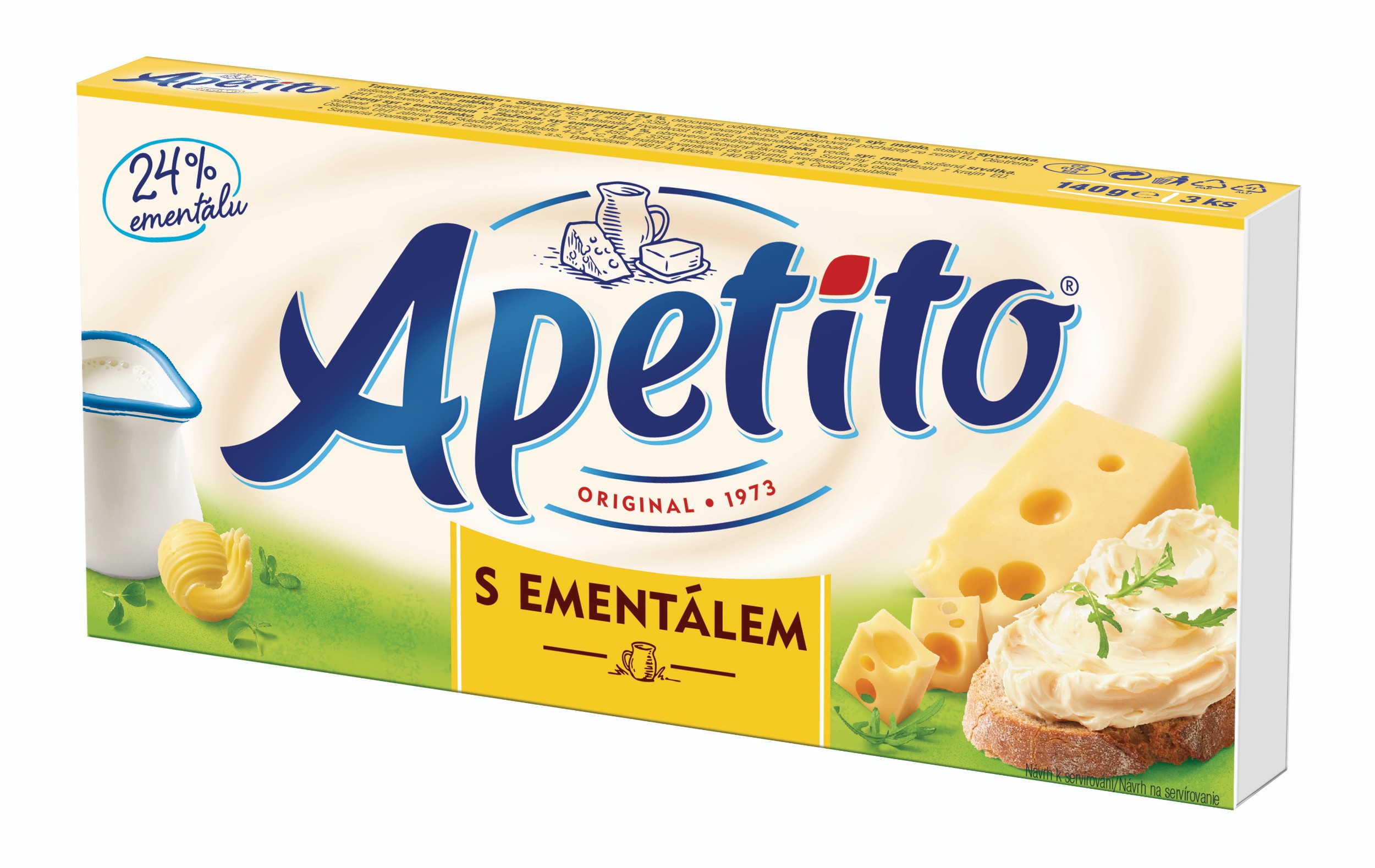 Mléčné a chlazené - Apetito s ementálem 140g