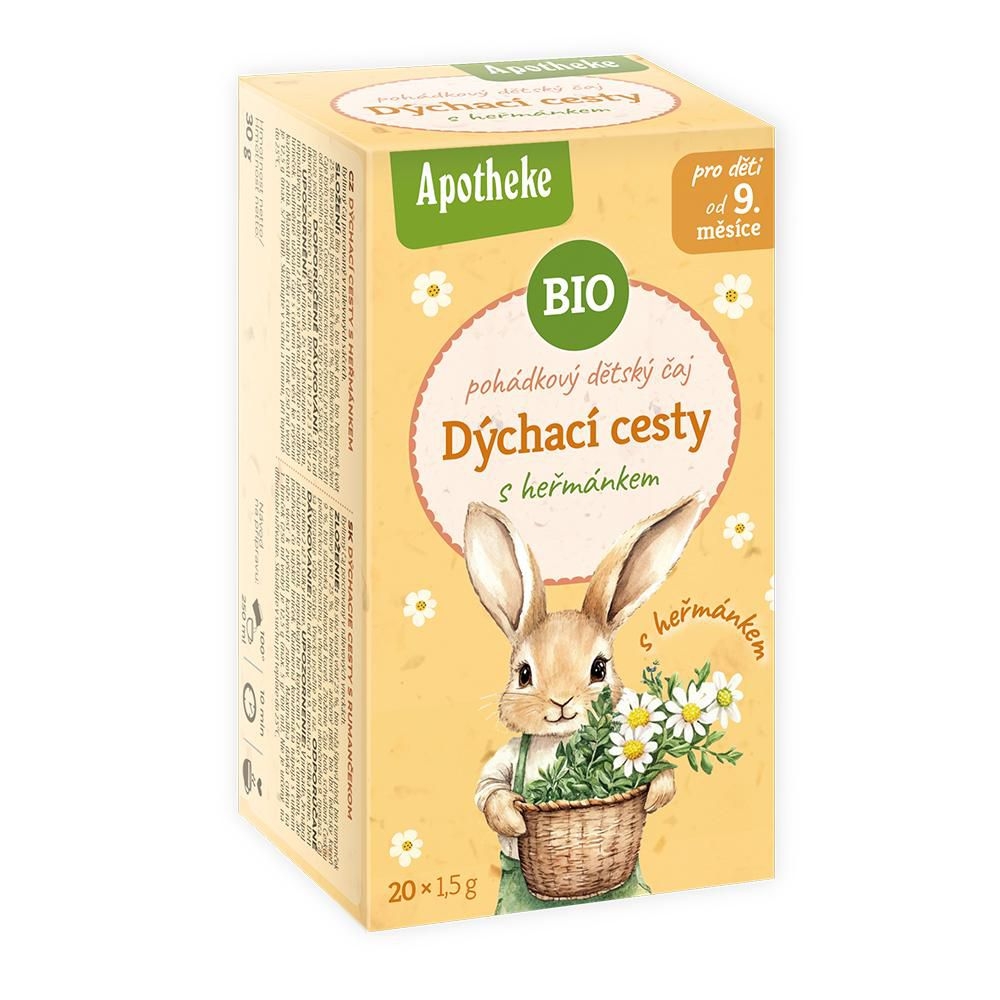 Zdravý svět - Apotheke BIO čaj dětský Dýchací cesty s heřmánkem 20x1,5g