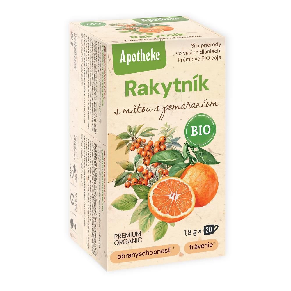 Nápoje - Apotheke BIO čaj Rakytníkový s mátou a pomerančem 20x1,8g