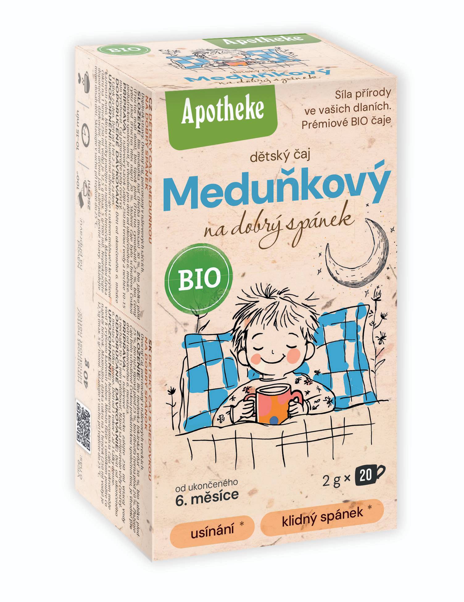 Zdravý svět - Apotheke BIO Dětský čaj s meduňkou 20x2 g