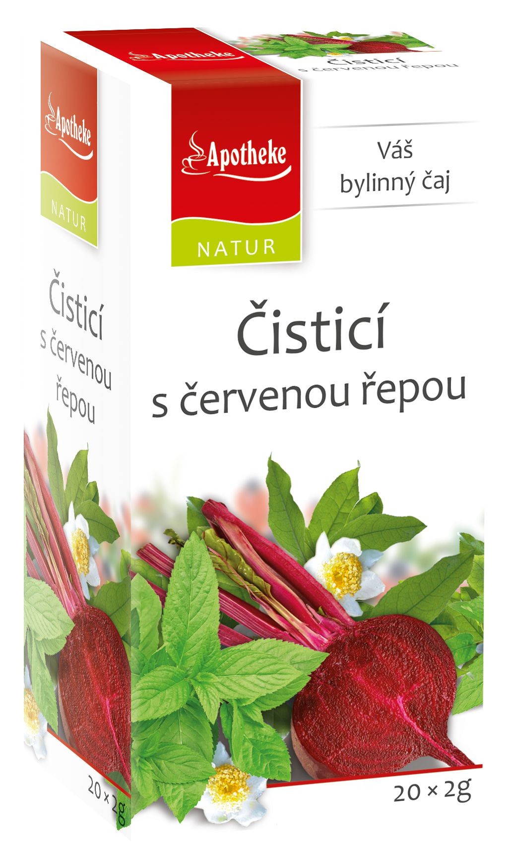 Nápoje - Apotheke Natur Čisticí čaj s červenou řepou 20 x 2 g