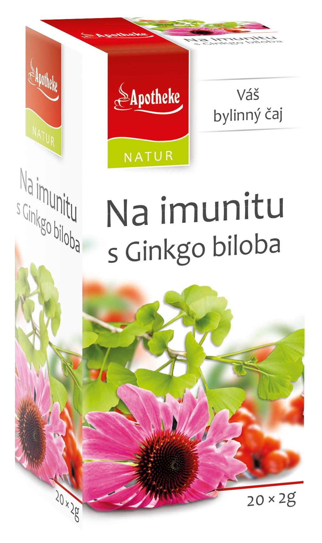 Nápoje - Apotheke Natur Na imunitu s ginkgo čaj 20 x 2 g