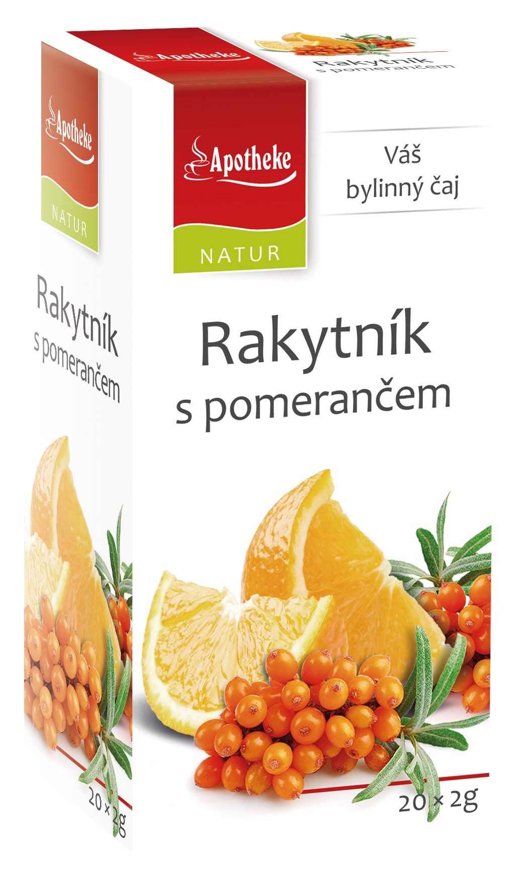 Nápoje - Apotheke Natur Rakytník s pomerančem čaj 20 x 2 g