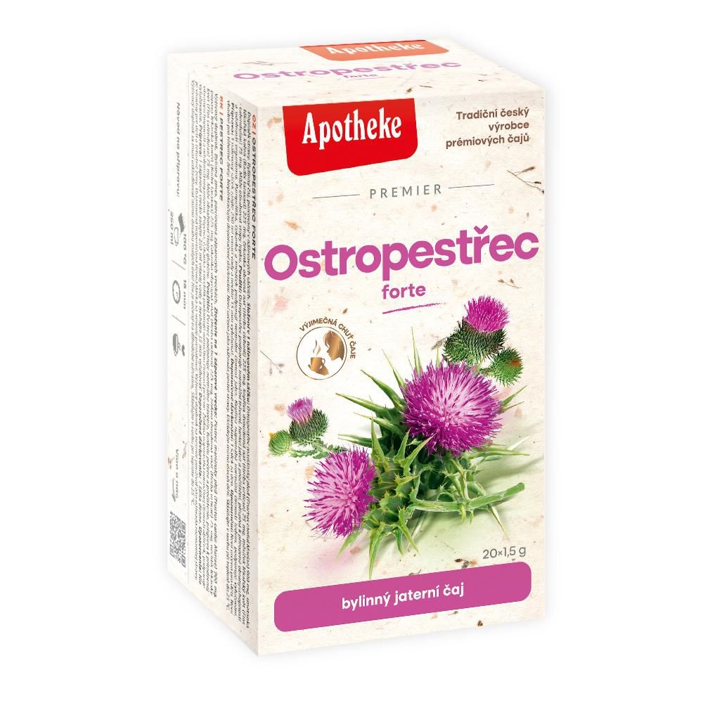 Nápoje - Apotheke Ostropestřec forte bylinný jaterní čaj 20x1,5g