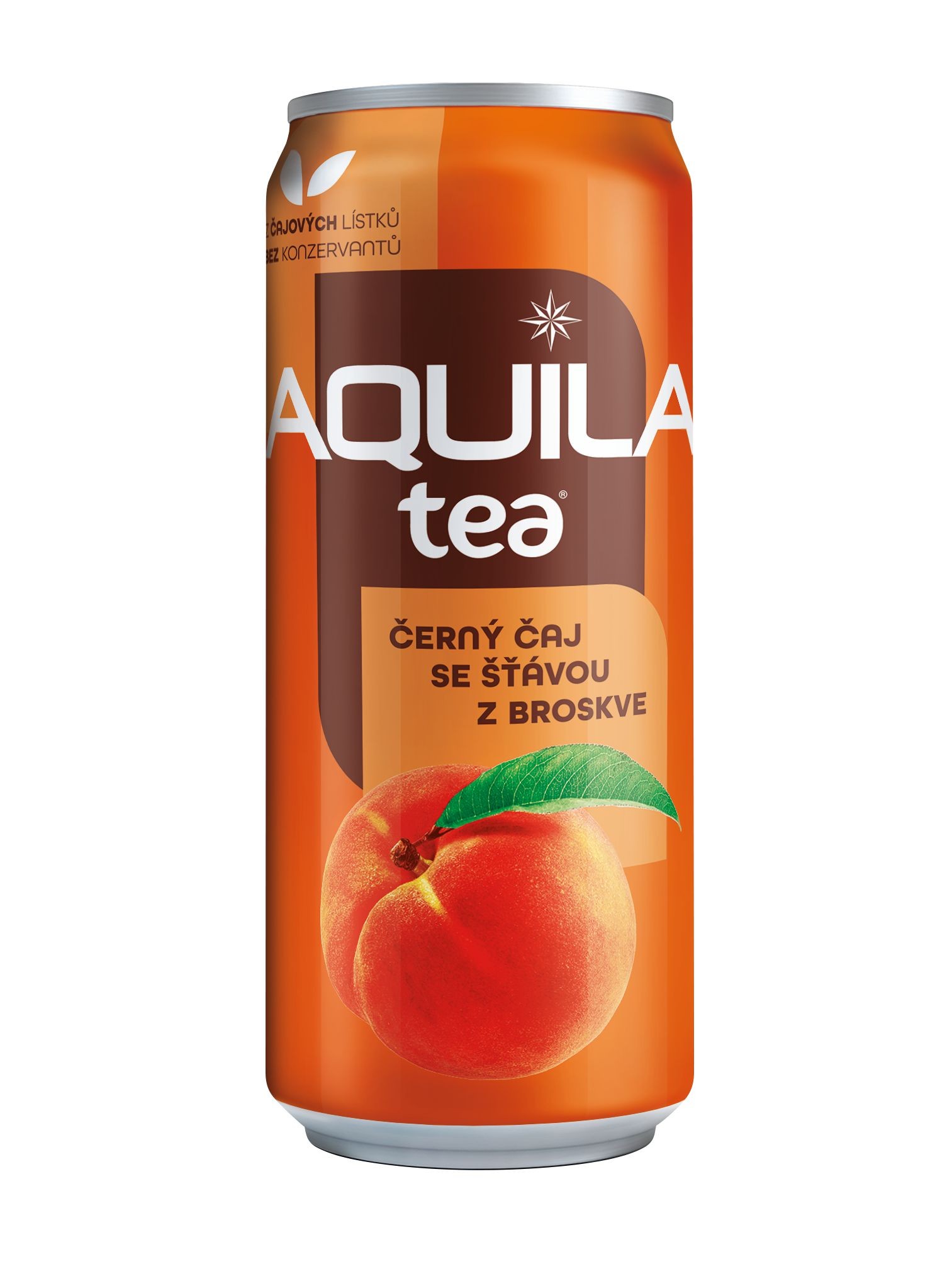 Nápoje - Aquila černý čaj s broskví 0,33l CAN