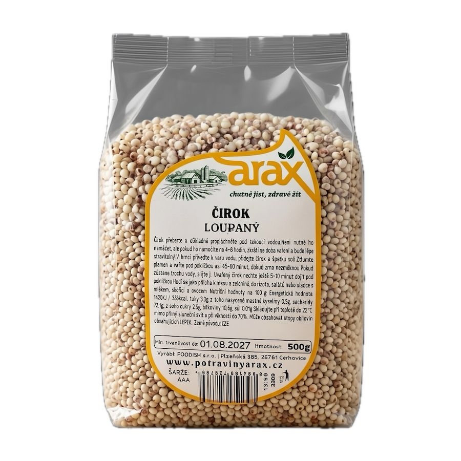 Trvanlivé potraviny - Arax Čirok loupaný 500g